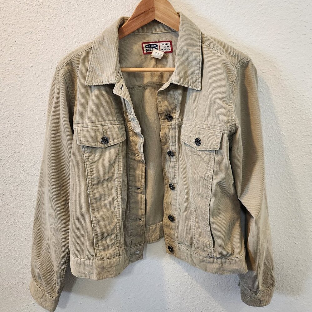 Vintage Old Navy Beige Corduroy Denim Jacket